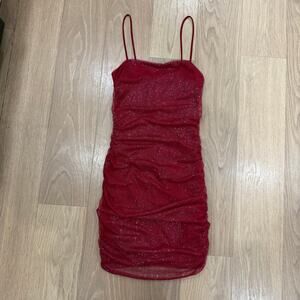 Windsor Shimmer And Glimmer Glitter Mesh Mini Dress Size Small